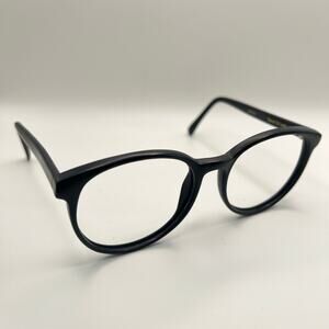 Vintage Bausch & Lomb W1557 FRAMES ONLY Black Round Horn-Rimmed Sunglasses
